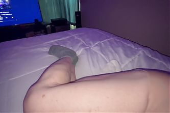 Pegging My Husband Spooning Position Starpon his Ass with my Cock